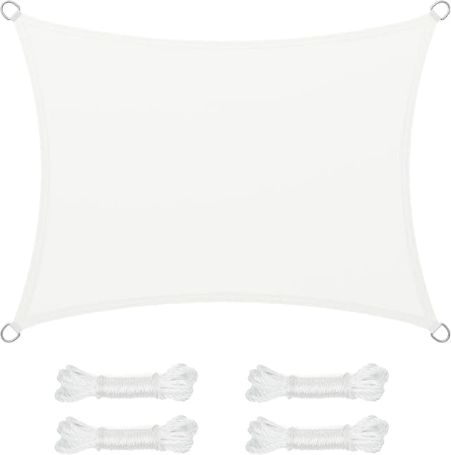 Detalle de SONGMICS vela parasole 3 x 4 m bianco GSH34IVV1, impermeabile e anti UV 93%
