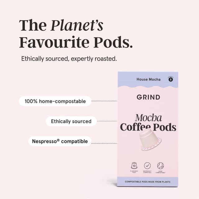 Detalle 2 de Grind Mocha Coffee Pods 60-pack, 100% Arabica