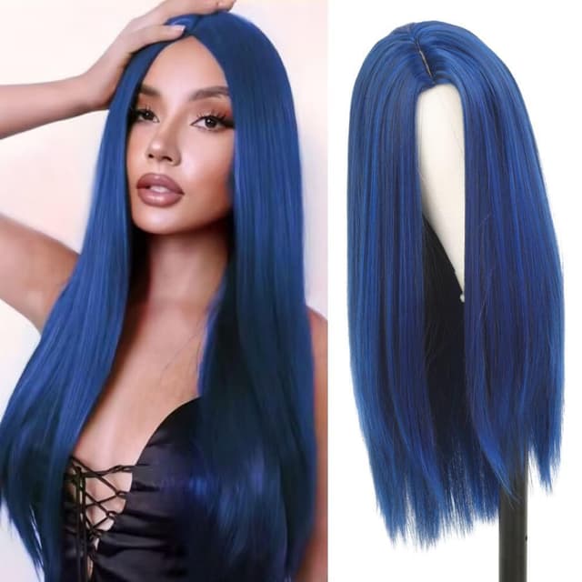 Thumbnail 1 de Salaibs Halb Grün Halb Schwarz Perücke 21–23" 🎭