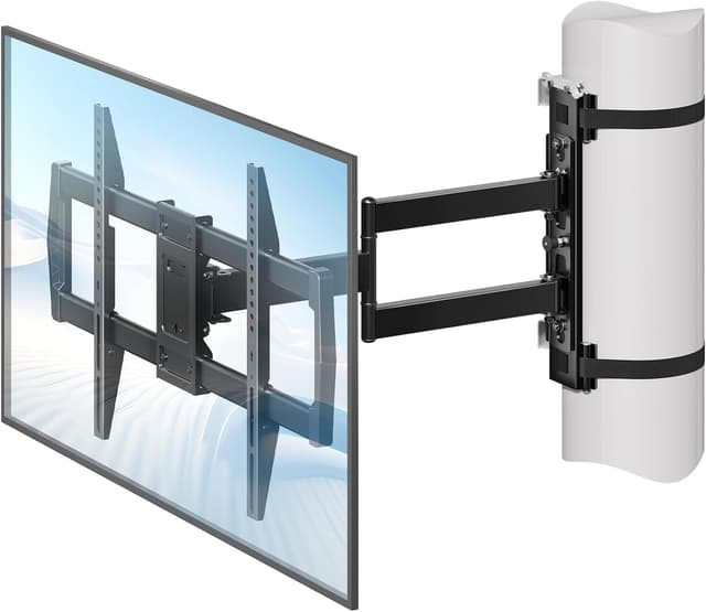 Detalle de MOUNTUP Pillar TV Mount for 32"-75" TVs (Full Motion Strap-On Post Mount, Max VESA 600x400)