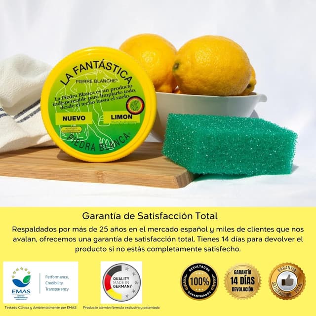 Thumbnail 6 de La Fantástica Piedra Blanca (600 g) | Arcilla Limpieza + Esponja🧽