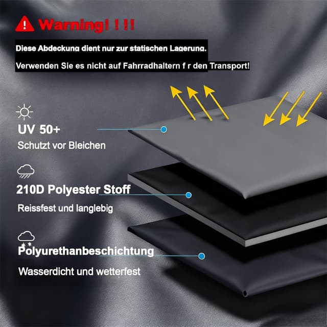 Thumbnail 2 de ZUAPEV Fahrradabdeckung 208x112x110 cm