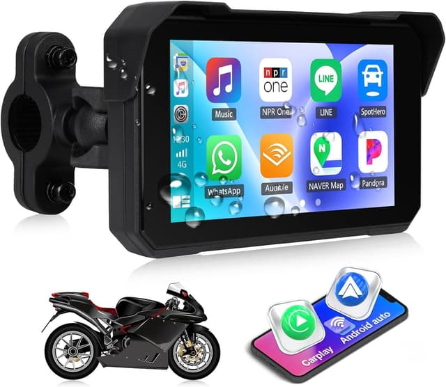 Detalle de CAMECHO 2026 Carplay para moto 5 pulgadas