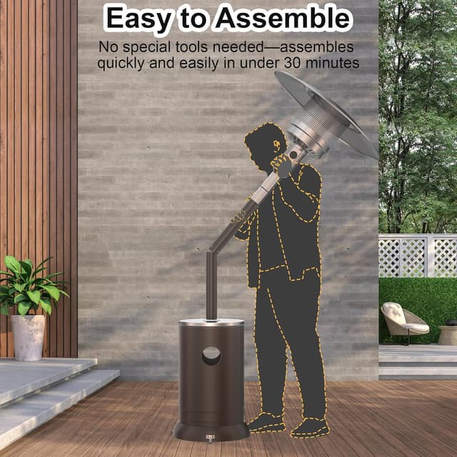 Thumbnail 6 de DIAMONDFORGE 50,000 BTU patio heater with table