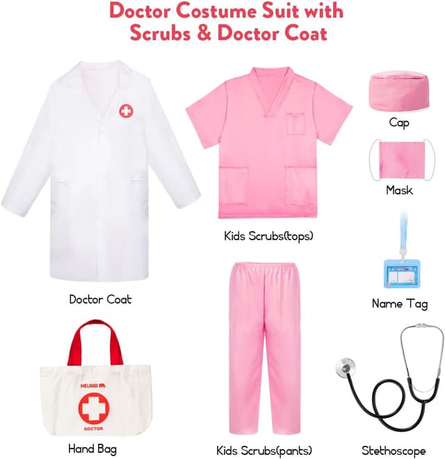 Thumbnail 1 de Meland Doctor Costume for Girls 3-10