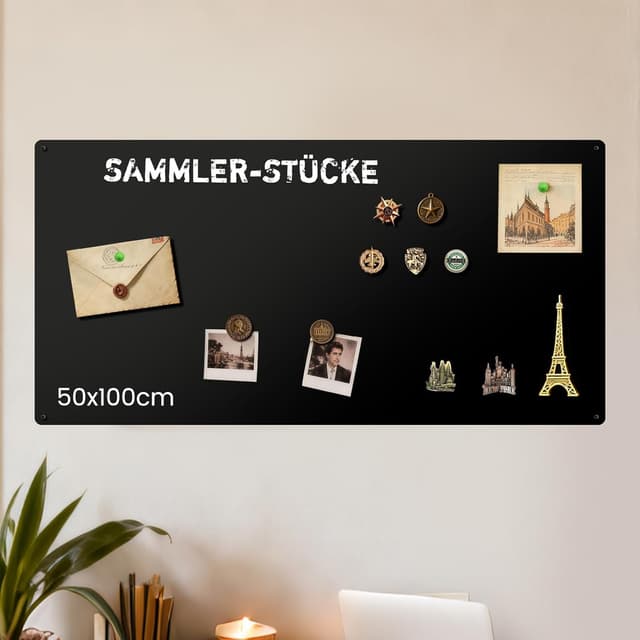 Detalle de Qiytecno Magnettafel 50x100cm Mattschwarz đź–Ľ