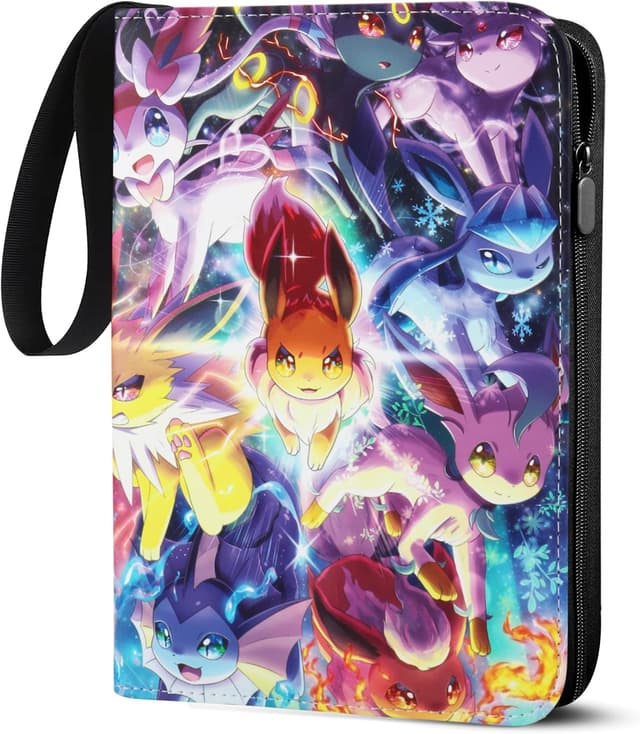 Thumbnail 6 de Sammelalbum für Pokémon Karten – 50 Seiten mit 400 Taschen, wasserdichtes PU Kartenheft mit Reißverschluss