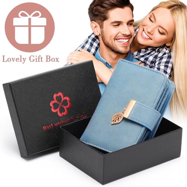 Thumbnail 6 de Faneam Ladies Purse RFID Blocking Leather Wallet with Wrist Strap and 14 Card Slots