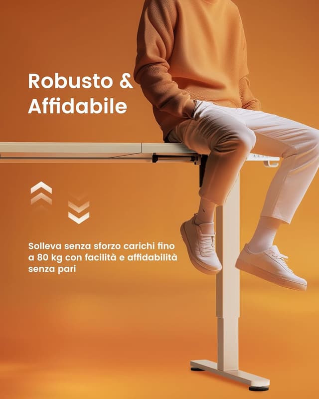 Thumbnail 6 de ErGear Scrivania regolabile in altezza con pannello smart e 4 memorie (120 x 60 cm, beige)