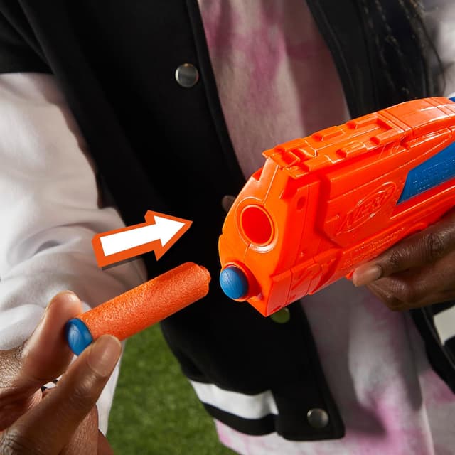Detalle 2 de Nerf N Series Ward blaster Hasbro con 2 dardi N1 (blu e arancione) per bambini da 8 anni