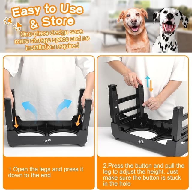 Thumbnail 5 de COMESOON DB-W01 Elevated Dog Bowls 4 Heights