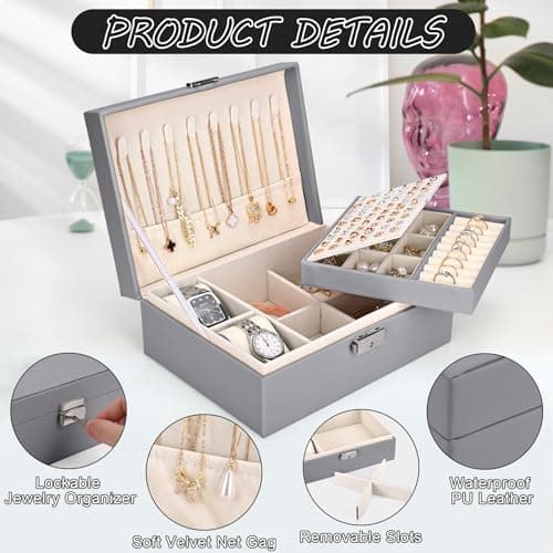 Detalle 2 de Sofore joyero de viaje 2 capas