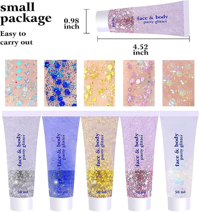 Thumbnail 1 de Purpurina Líquida Dorada para Maquillaje y Fiesta ✨