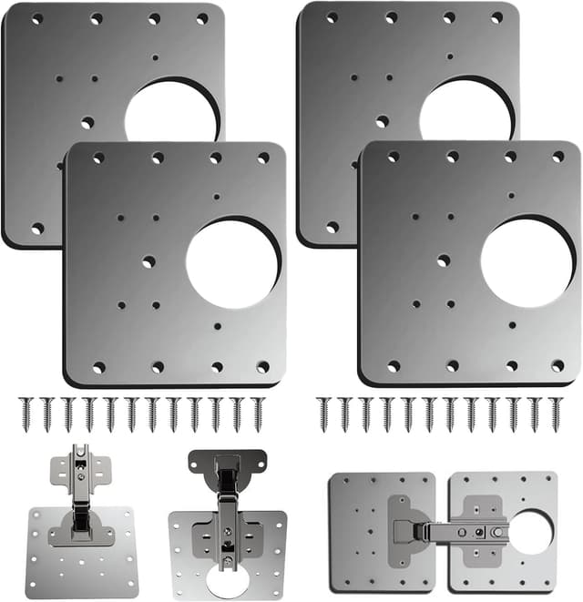 Thumbnail 4 de Plaque Réparation Charnière Porte d'armoire 2 pièces