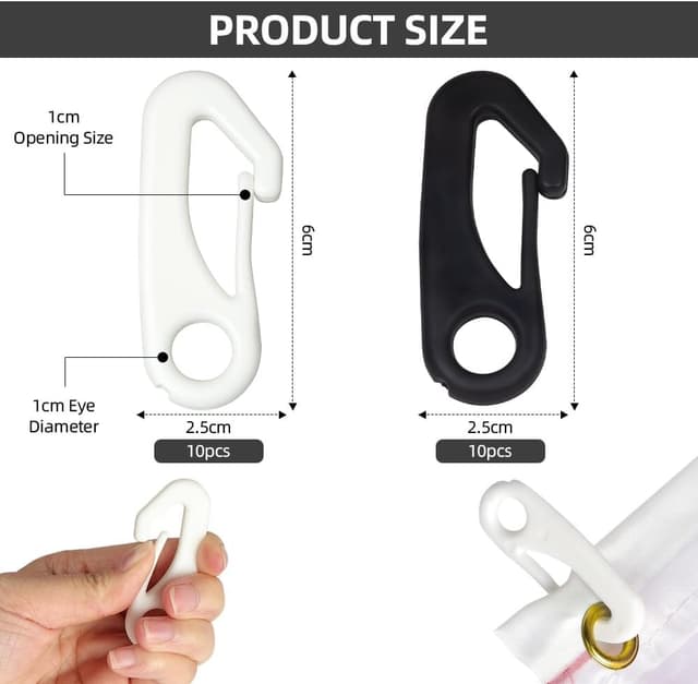 Thumbnail 1 de Adiwo Fahnenmastklammer Karabiner 20 Stück 🎏