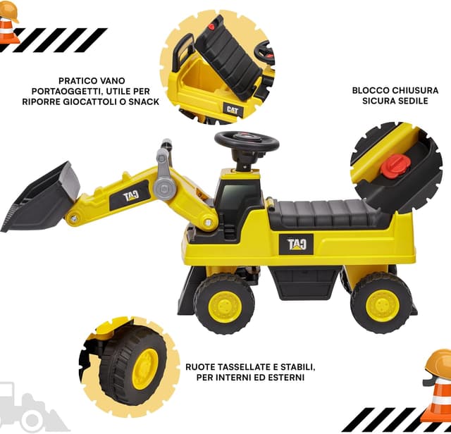 Thumbnail 3 de Baroni Toys Ruspa Cavalcabile CATERPILLAR 85 cm