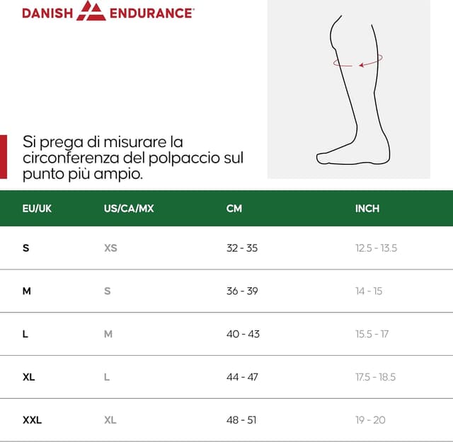 Thumbnail 5 de DANISH ENDURANCE Calf Compression Sleeve 21-26 mmHG