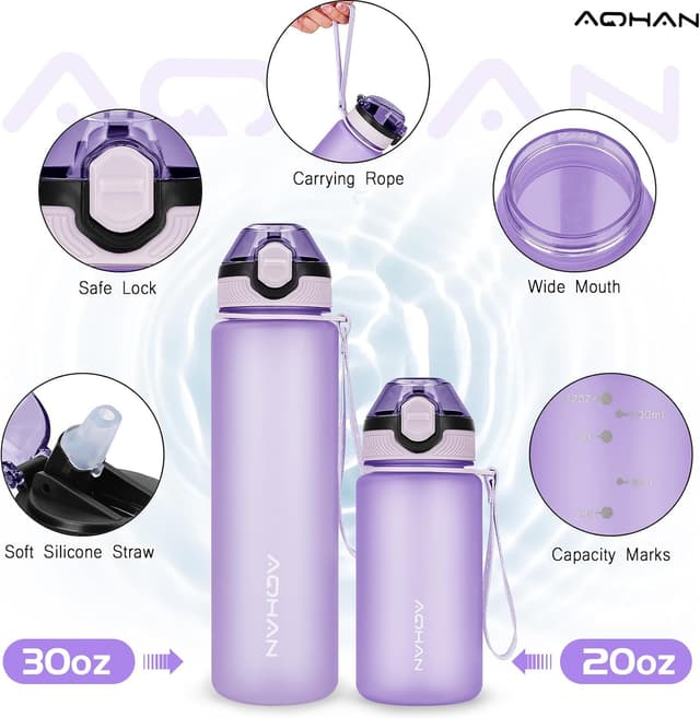 Thumbnail 1 de AOHAN Water Bottle 1L Leak Proof Sports Bottle