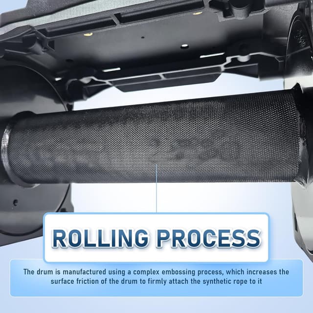 Detalle de XYCLE 10000lbs 12V Electric Winch with IP68 Rating, 1/2 in Synthetic Rope, and Dual Wireless/Wired Control