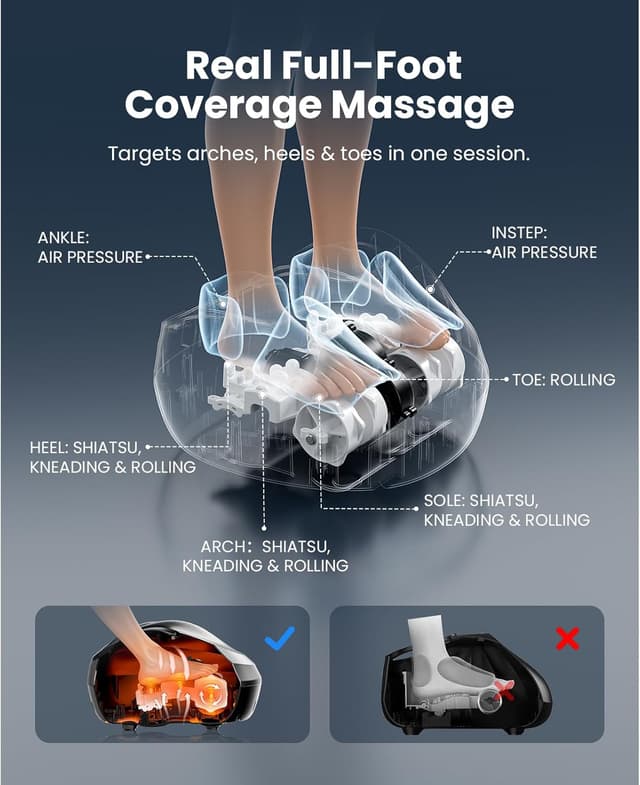 Detalle 1 de BOB AND BRAD Fußmassagegerät Wärme 3 Stufen