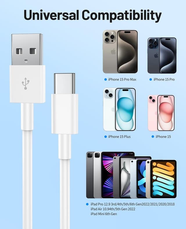 Thumbnail 5 de Extra Long USB C Cable 15FT Charge