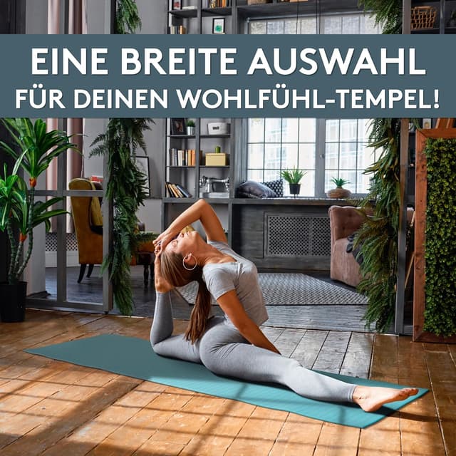 Detalle de LILENO SPORTS Yoga Matte 180 x 60 cm (inkl. Tragegurt) – extra rutschfest, 4 mm