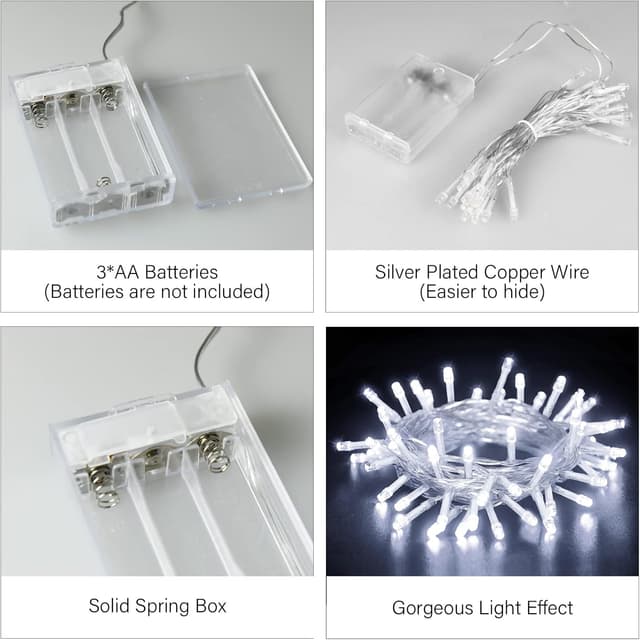 Thumbnail 6 de Dalugo cool white fairy lights, 30 LEDs 3m