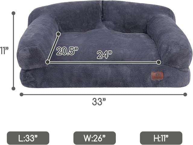 Detalle de Hollypet Fluffy Plush Pet Sofa L for Dogs