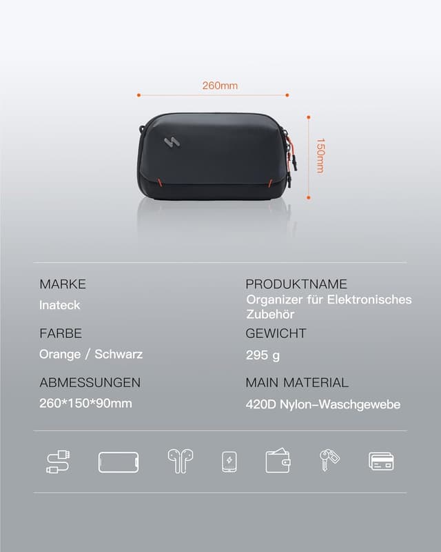 Thumbnail 1 de Inateck Organizer für Elektronisches Zubehör