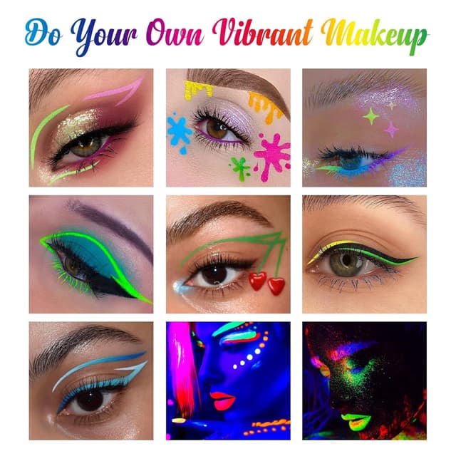 Thumbnail 1 de BOBISUKA UV Eyeliner Set 8 Farben wasserfester Eyeliner 🎨