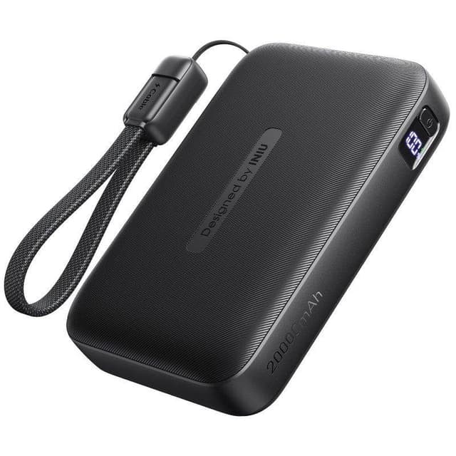 Detalle 2 de Powerbank INIU Pocket Neo 20000 mAh negro con display LED y carga rápida de 22,5 W