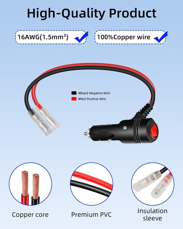 Thumbnail 3 de YANBORONSN 12V Switch Lighter Plug