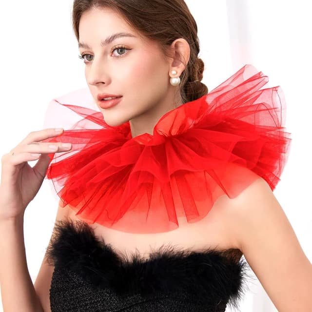 Thumbnail 4 de TaleMoon Gerüschter Tüllkragen 38 cm 🎭