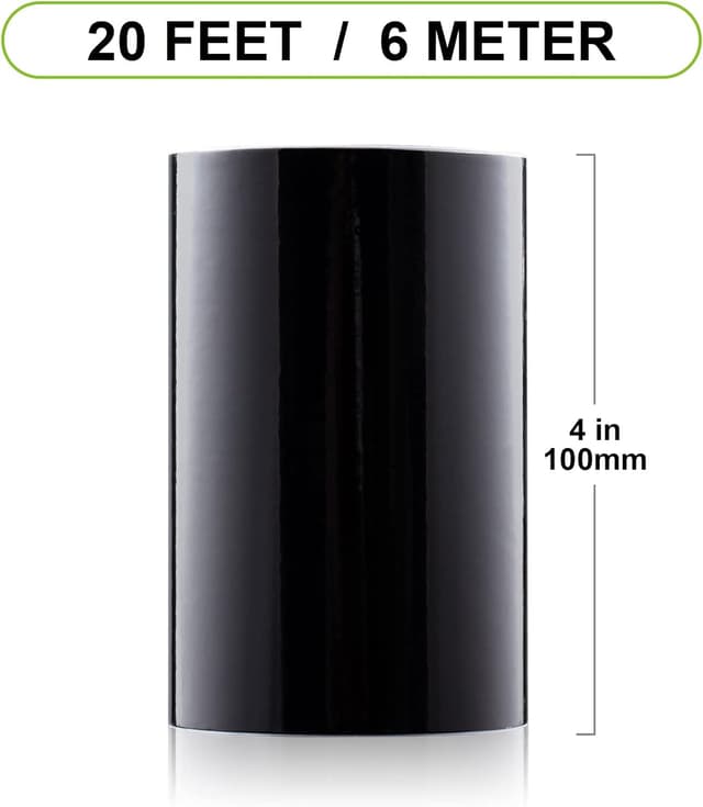 Detalle de Spurtar Chrom Autofolie Schwarz glänzend (10 cm x 6 m) selbstklebend – Vinyl-Lackschutz für Chromleisten