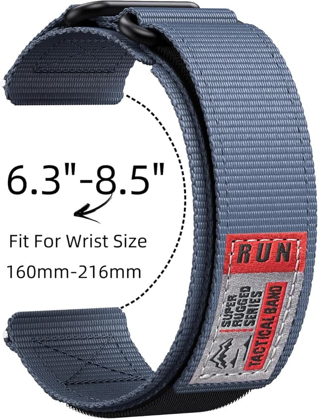 Detalle 2 de Double Loop Buckle Nylon Strap for Garmin Instinct 50mm (Instinct 2X/3, Solar, Tactical, Tide, Esports) — Adjustable Breathable Wristband