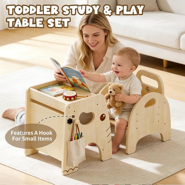 Detalle 2 de Lehoo Montessori toddler table set 1-3 years