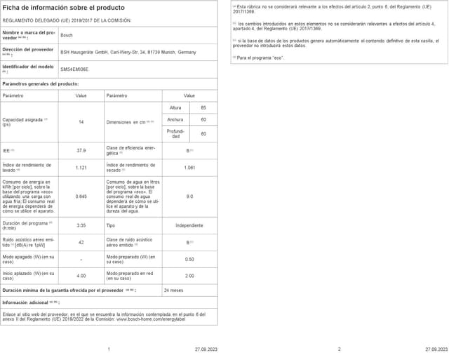 Thumbnail 13 de Bosch Lavavajillas Serie 4 Libre Instalación 60 cm 🌟