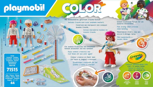 Thumbnail 4 de PLAYMOBIL Color 71515 Skatepark 🛹 Accesorios Solubles en Agua para Niños