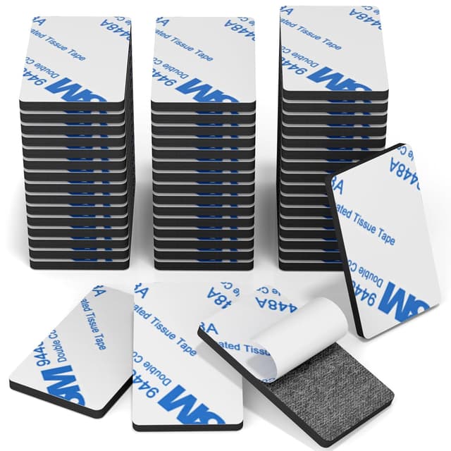 Detalle de HOMMAND Pads Biadesivo Extra Forte in schiuma EVA, 60 pezzi – pad rettangolari per casa, ufficio e auto (nero)