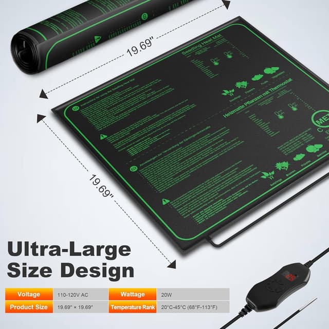 Thumbnail 5 de Mojimdo 70W Heating Mat 50x50cm for Seedlings