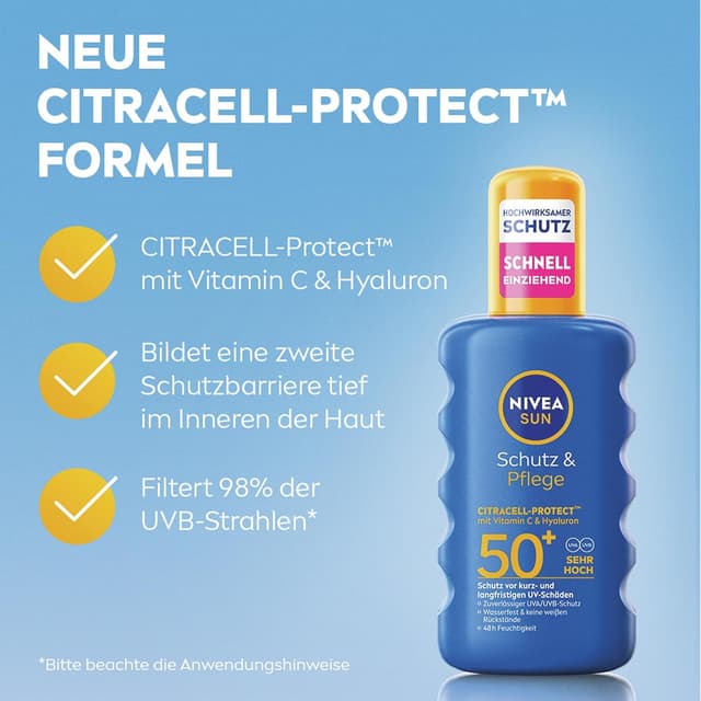 Detalle de NIVEA SUN Sonnenspray 200 ml LSF 50+