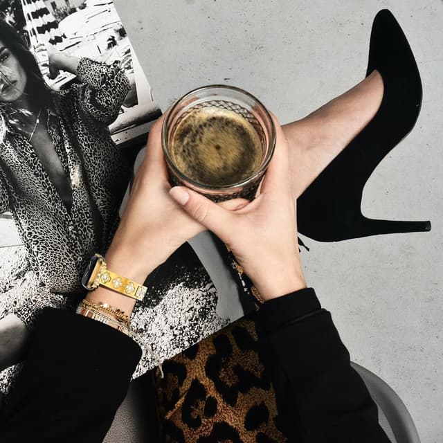 Thumbnail 6 de NewWays Bling Straps stainless steel bracelet strap for Apple Watch (Gold, 38–42mm)