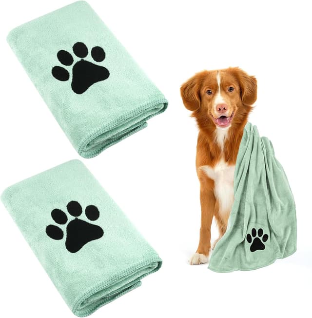 Thumbnail 6 de Hundehandtuch (2er-Set) Extra saugfähig & schnell trocknend, 75 x 35 cm – Grau, Mikrofaser