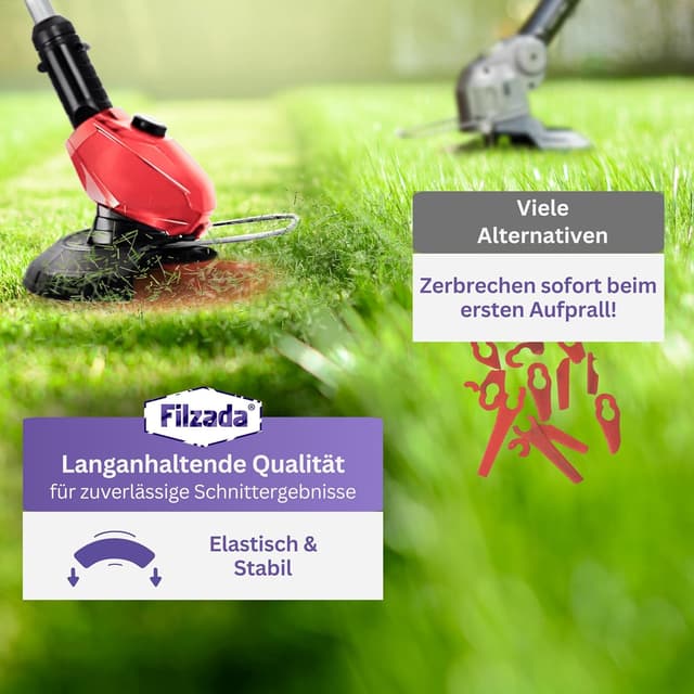 Detalle de FILZADA® 50x Rasentrimmer-Messer als Ersatz für Einhell Trimmer & Kantenschneider