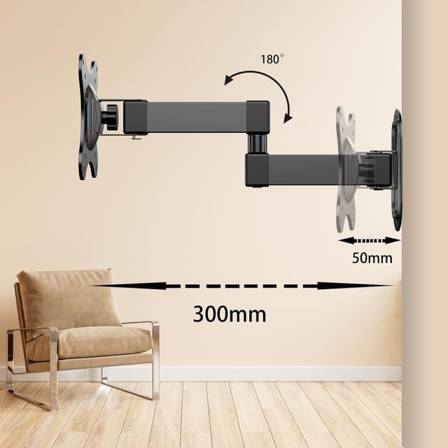 Thumbnail 4 de JXMTSPW Full Motion TV Wall Bracket 14–27in