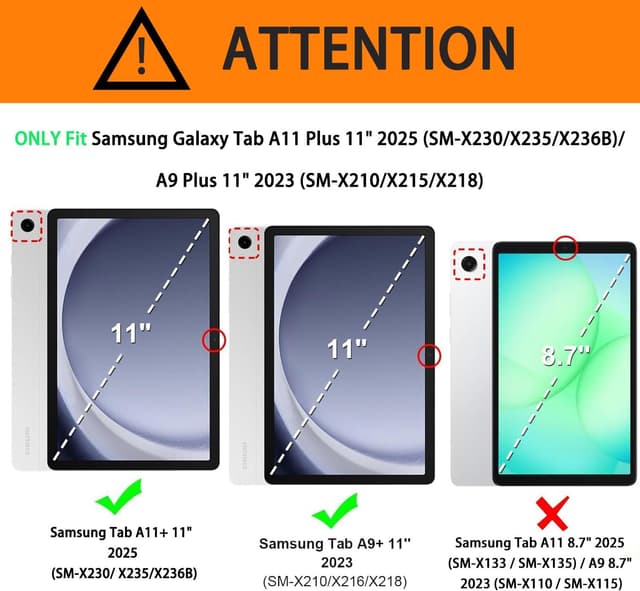 Detalle de CXTCASE Hülle für Samsung Galaxy Tab A11 Plus (11.0" 2025 / 11.0" 2023) – Multi-Winkel Folio Flip Smart Cover in Grün