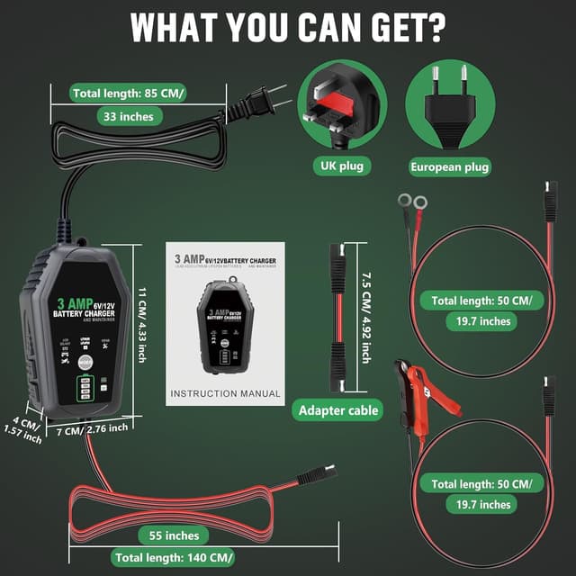 Thumbnail 6 de HTRC 3A Car Battery Charger 6V/12V ⚡