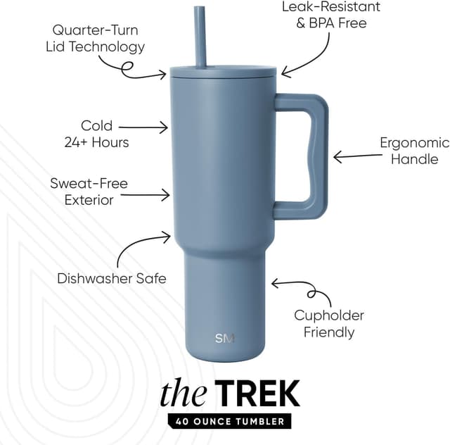 Detalle 2 de Simple Modern 40 oz Trek Tumbler Blue Dune