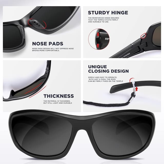 Detalle de RIVBOS RB832 Sonnenbrille für Sport