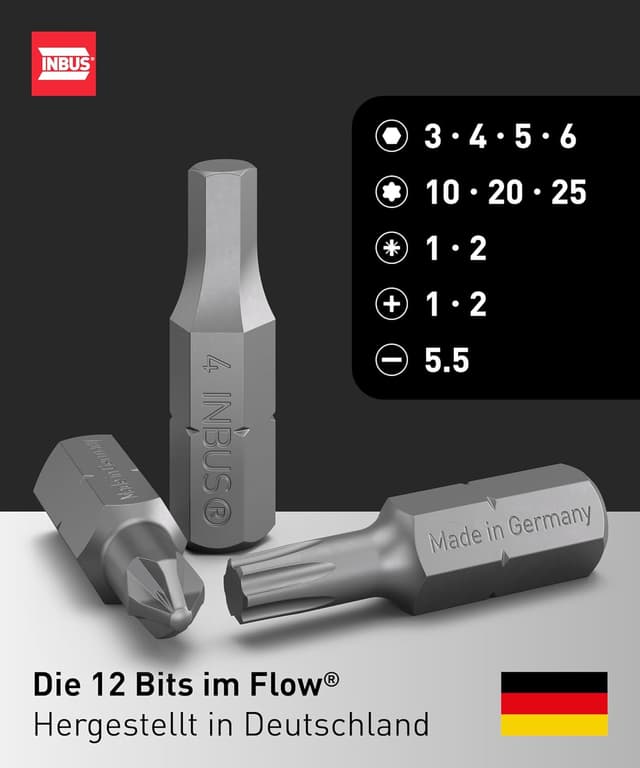 Detalle de INBUS Flow Schraubendreher mit 12 Bits